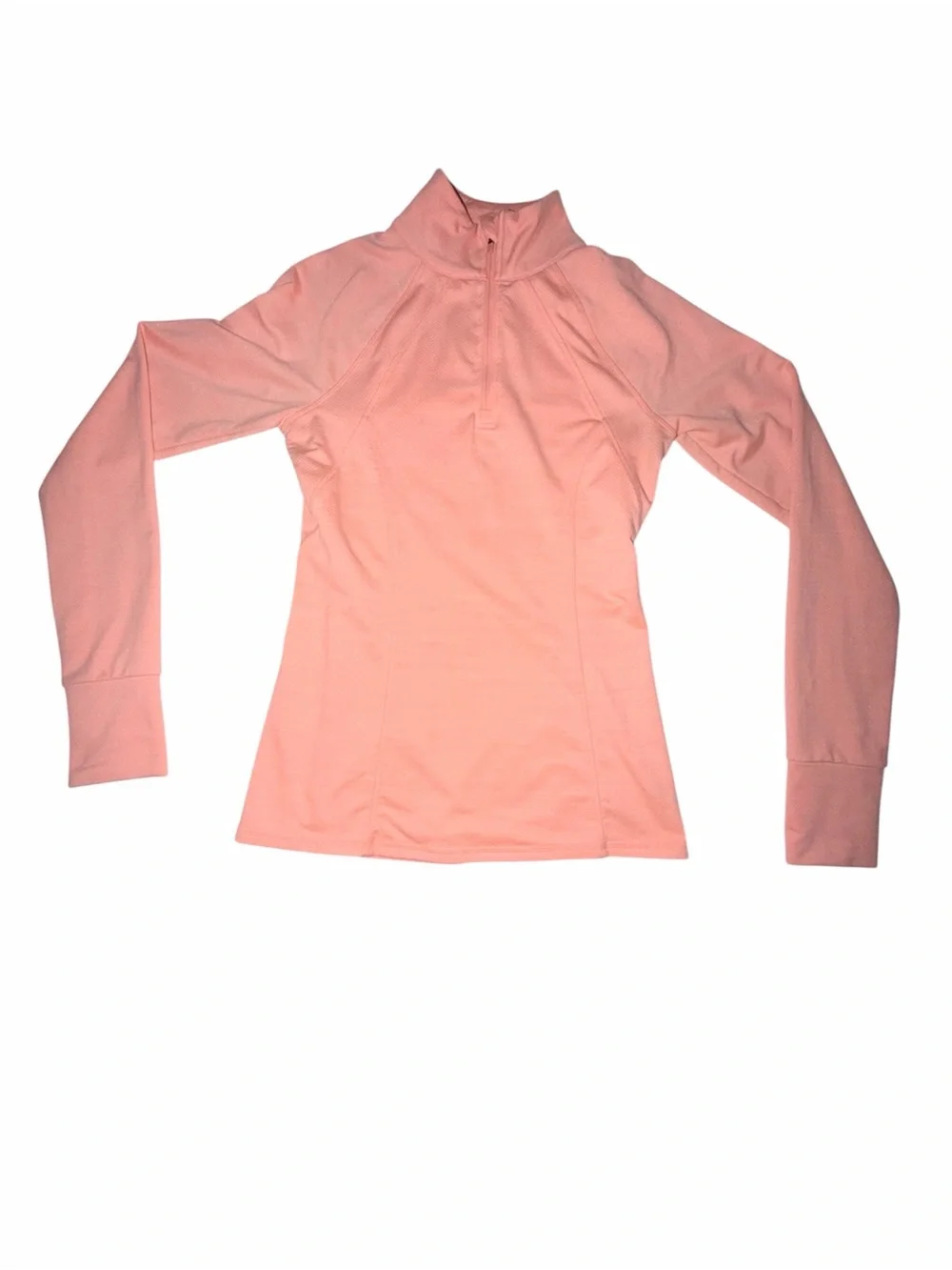 Kyodan Coral Athletic Half-Zip Jacket Thumbhole Pullover Workout Top Petite S